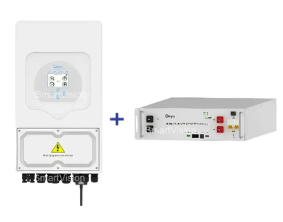 Комплект гібридний інвертор Deye SUN-6KSG05LP1-EU + АКБ Deye SE-G5.1 Pro-B Інвертор 6 кВт АКБ 51,2V 100A  SUN-6 + 5.1Pro-B2 фото