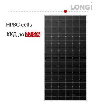 Сонячна панель Longi Solar LR5-72HTH-580M METON - 200581 фото