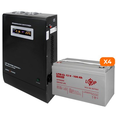 Комплект резервного живлення ДБЖ + гелева батарея (UPS W3000 + АКБ GL 5600W) METON - 1005600 фото