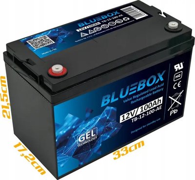 Акумулятор гелевий Bluebox GEL 12V 100 Ah VRLA 110012 фото